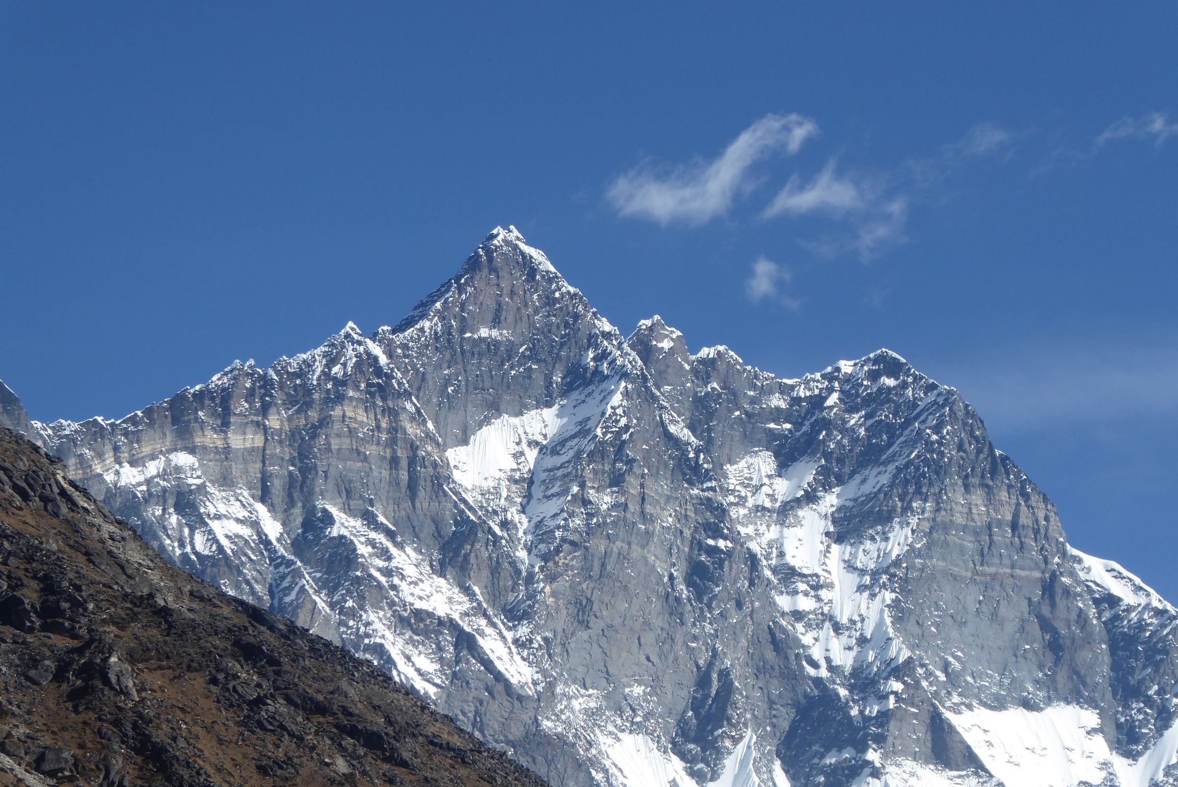 The south face of Lhotse seen from the Everest trail