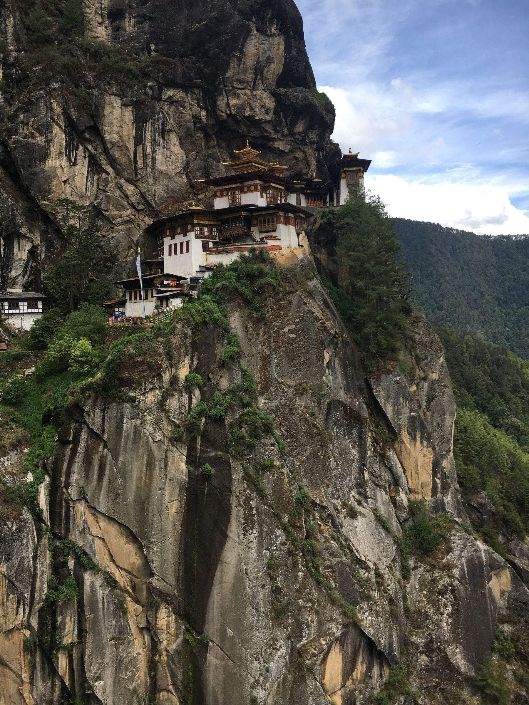 Paro Taktsang monastery perched on a Bhutanese cliff